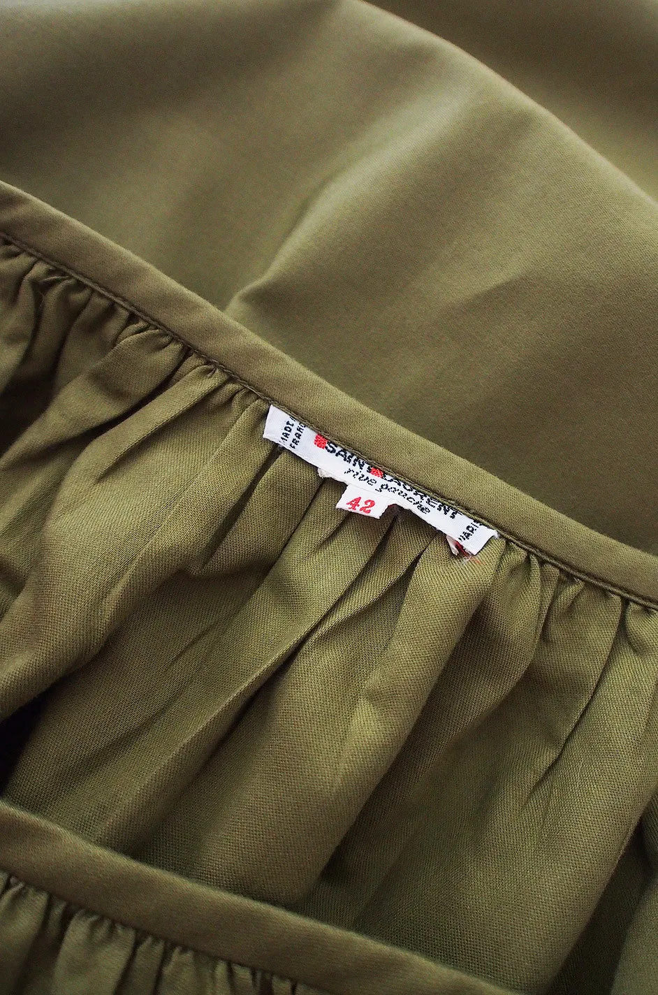 1970s Yves Saint Laurent Peasant Top and Skirt Set