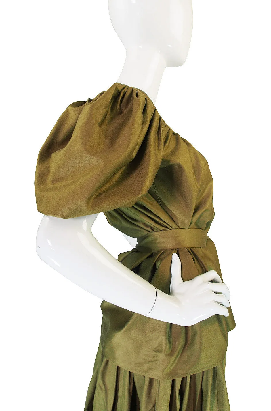 1970s Yves Saint Laurent Peasant Top and Skirt Set