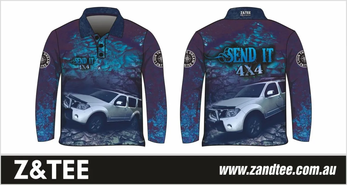 4x4 | Send It 4x4 Blue Fishing Shirt ★Pre-Order★