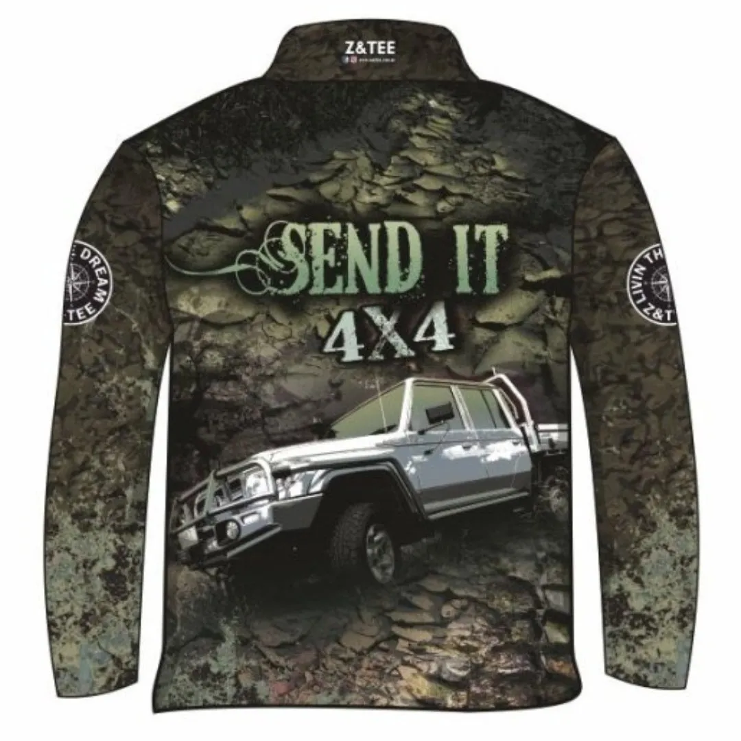 4x4 | Send It 4x4 Khaki Fishing Shirt ★Pre-Order★