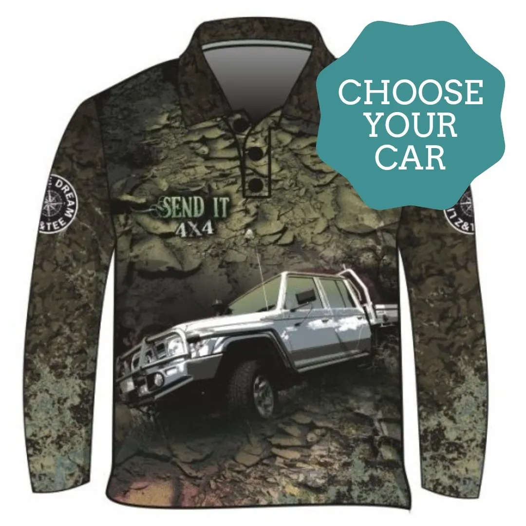 4x4 | Send It 4x4 Khaki Fishing Shirt ★Pre-Order★