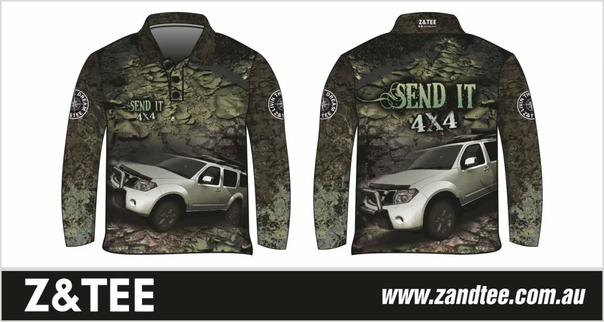 4x4 | Send It 4x4 Khaki Fishing Shirt ★Pre-Order★