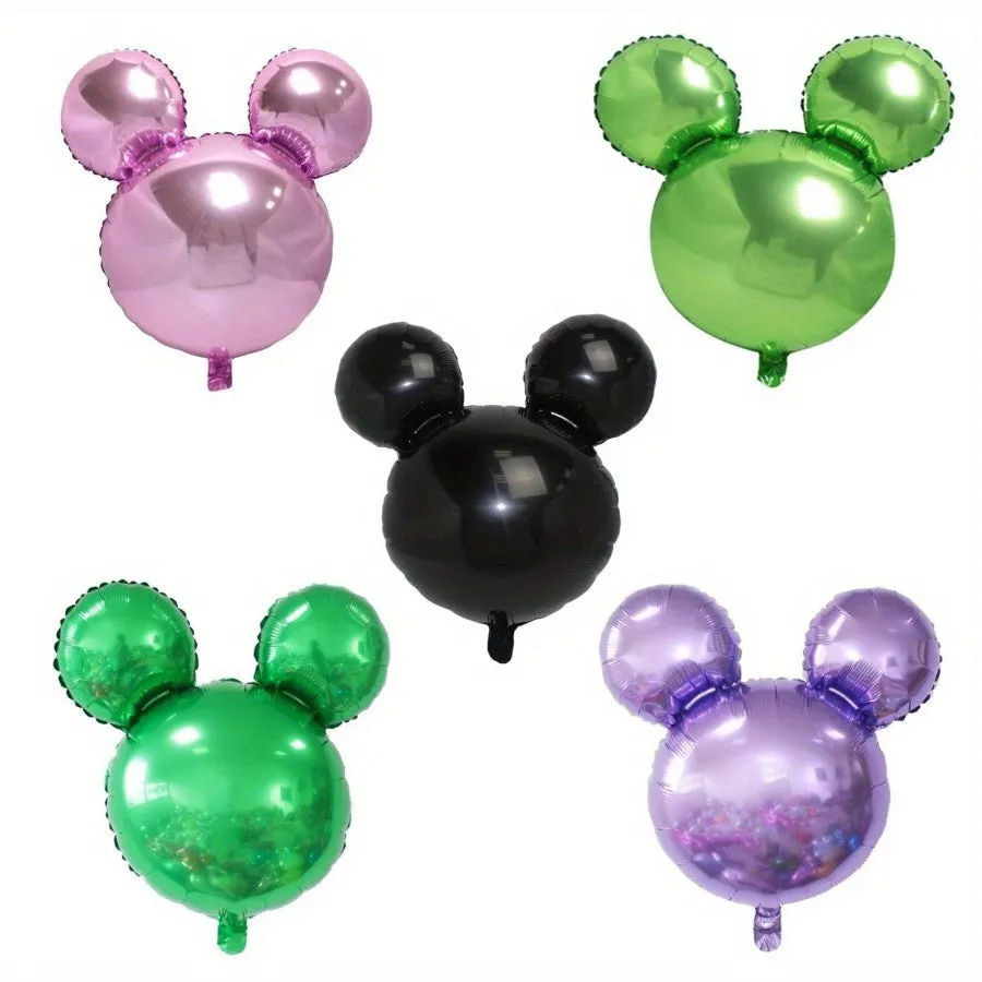 5pcs/2pcs Aluminum Foil Big Balloon Decoration - Cartoon Ears Balloon, Photo Balloon, Wedding Balloon, and Party Decorations Supplies for Birthday Party Festival Scene Arrangement