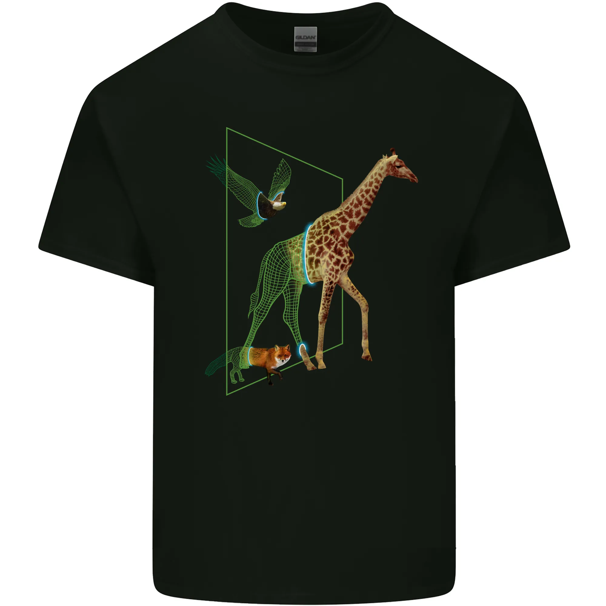 A SCI-FI Giraffe Eagle & Fox Mens Light Cotton T-Shirt