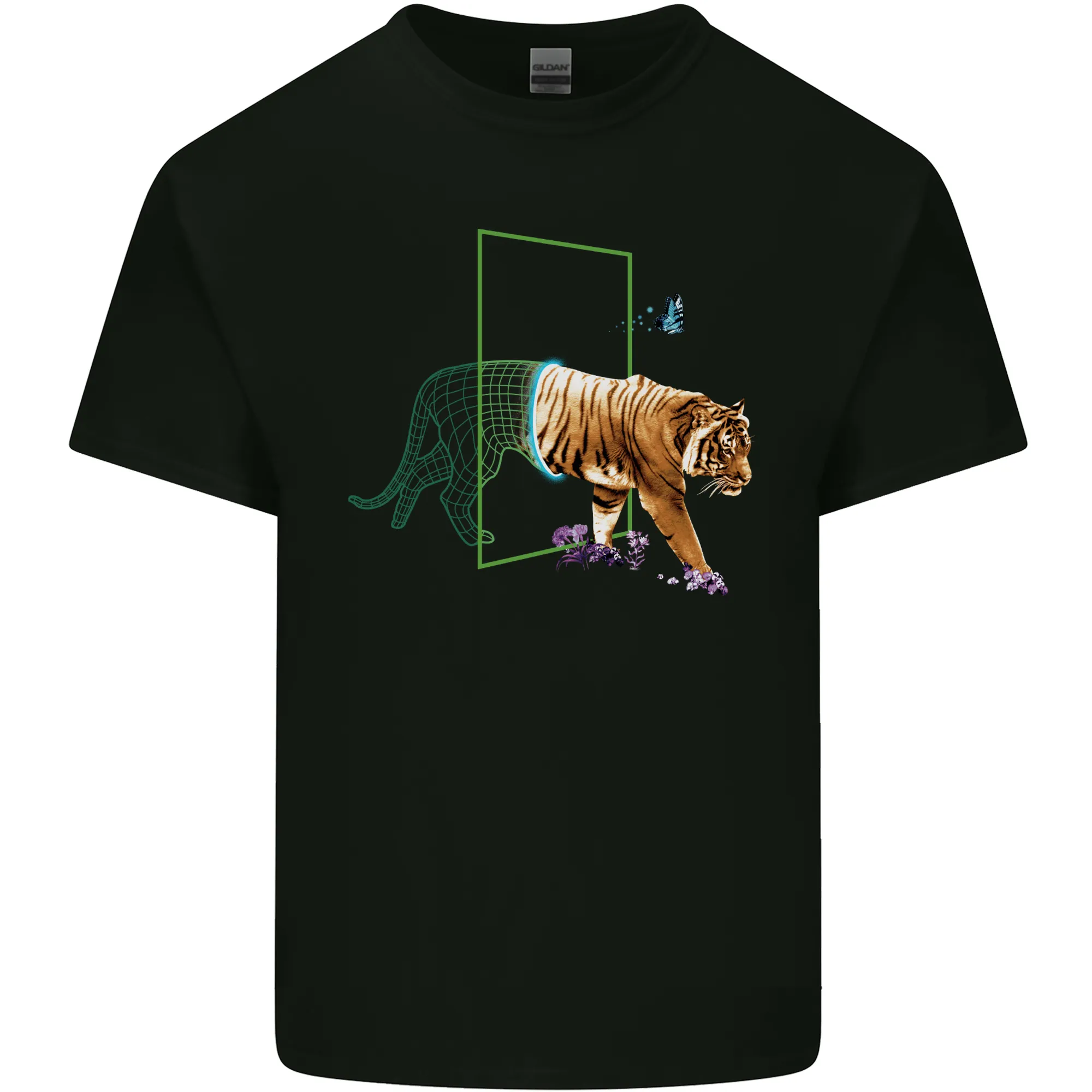 A SCI-FI Tiger Mens Light Cotton T-Shirt