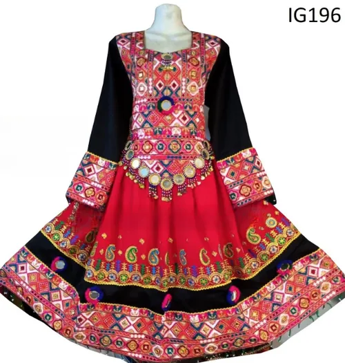 Afghan Red Embroidery Dress