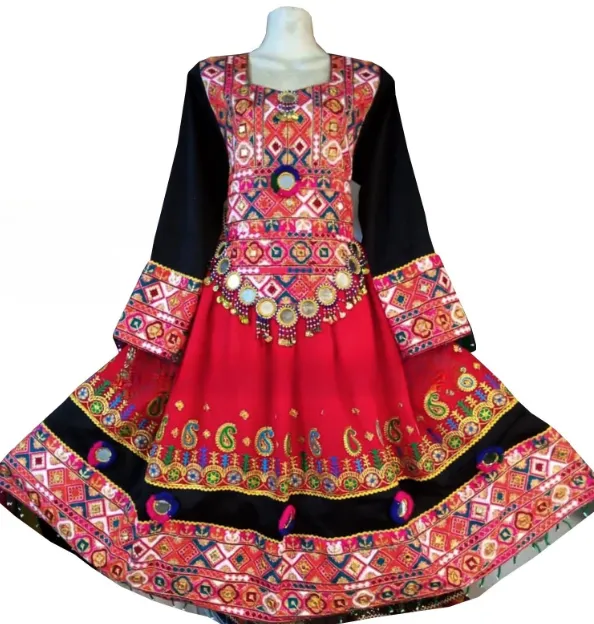 Afghan Red Embroidery Dress
