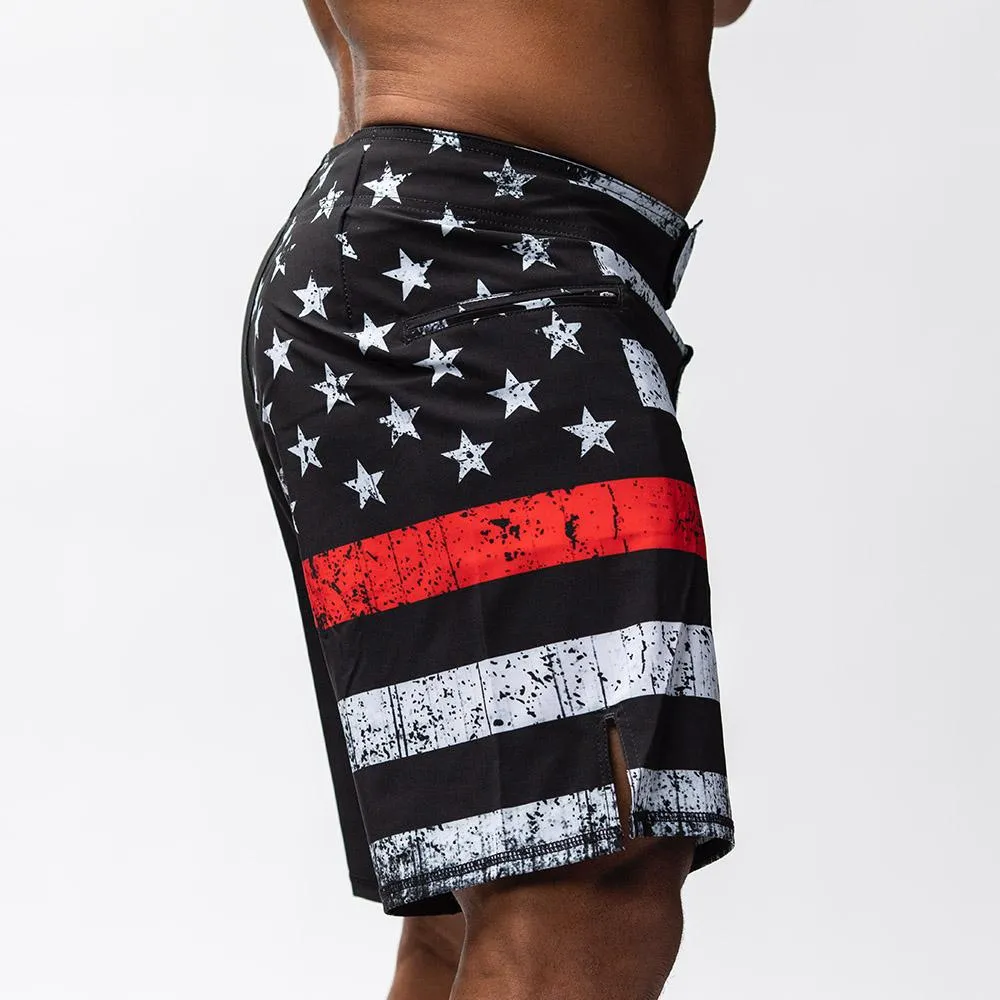 American Defender Short 2.0 (Thin Red Line)