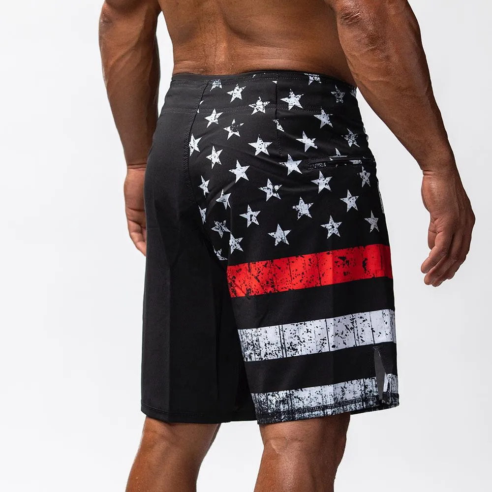 American Defender Short 2.0 (Thin Red Line)