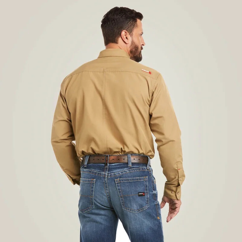 Ariat Men's FR Featherlight Long Sleeve Work Shirt Khaki 10031015