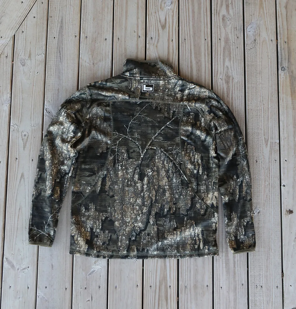 Banded 1/4 Zip Mid Layer Fleece Pullover-Timber
