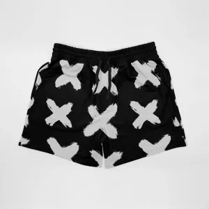 Black & White Love Men's Casual Athletic Shorts