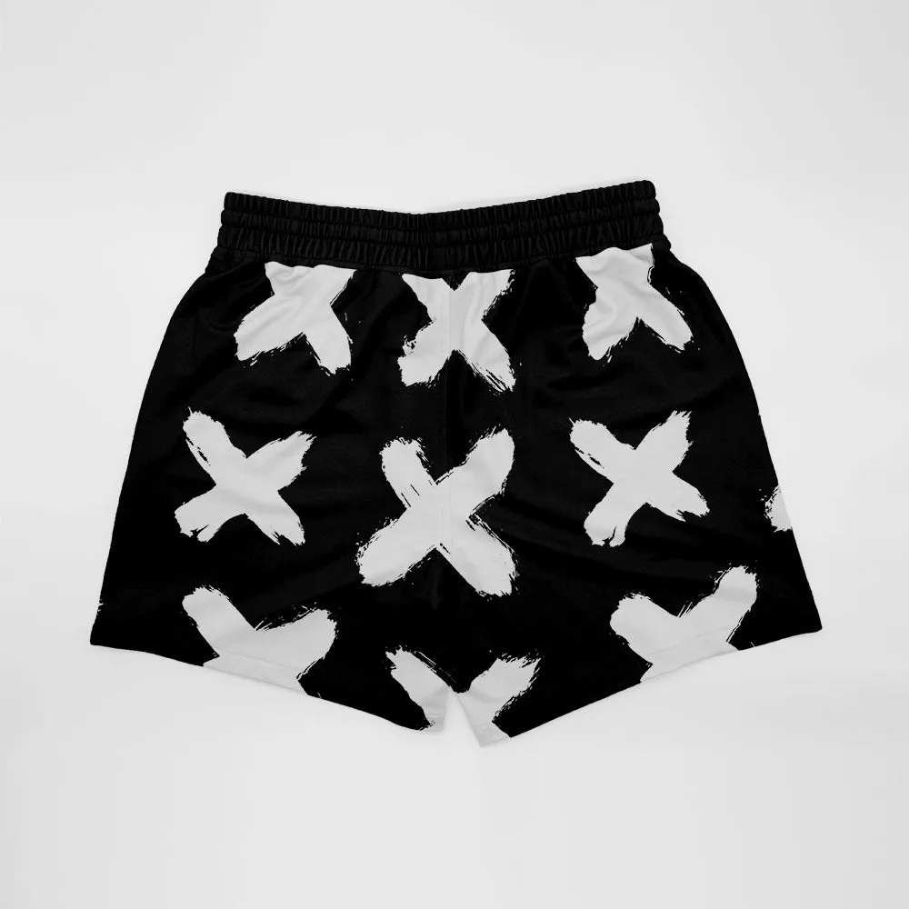 Black & White Love Men's Casual Athletic Shorts