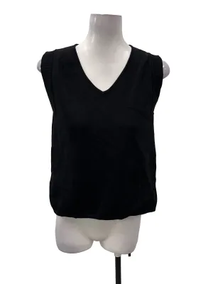 Black V-Neck Knit Vest OSN