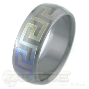 Black Zirconium Greek Key