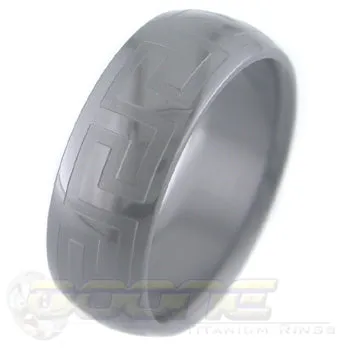 Black Zirconium Greek Key