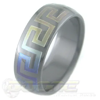 Black Zirconium Greek Key