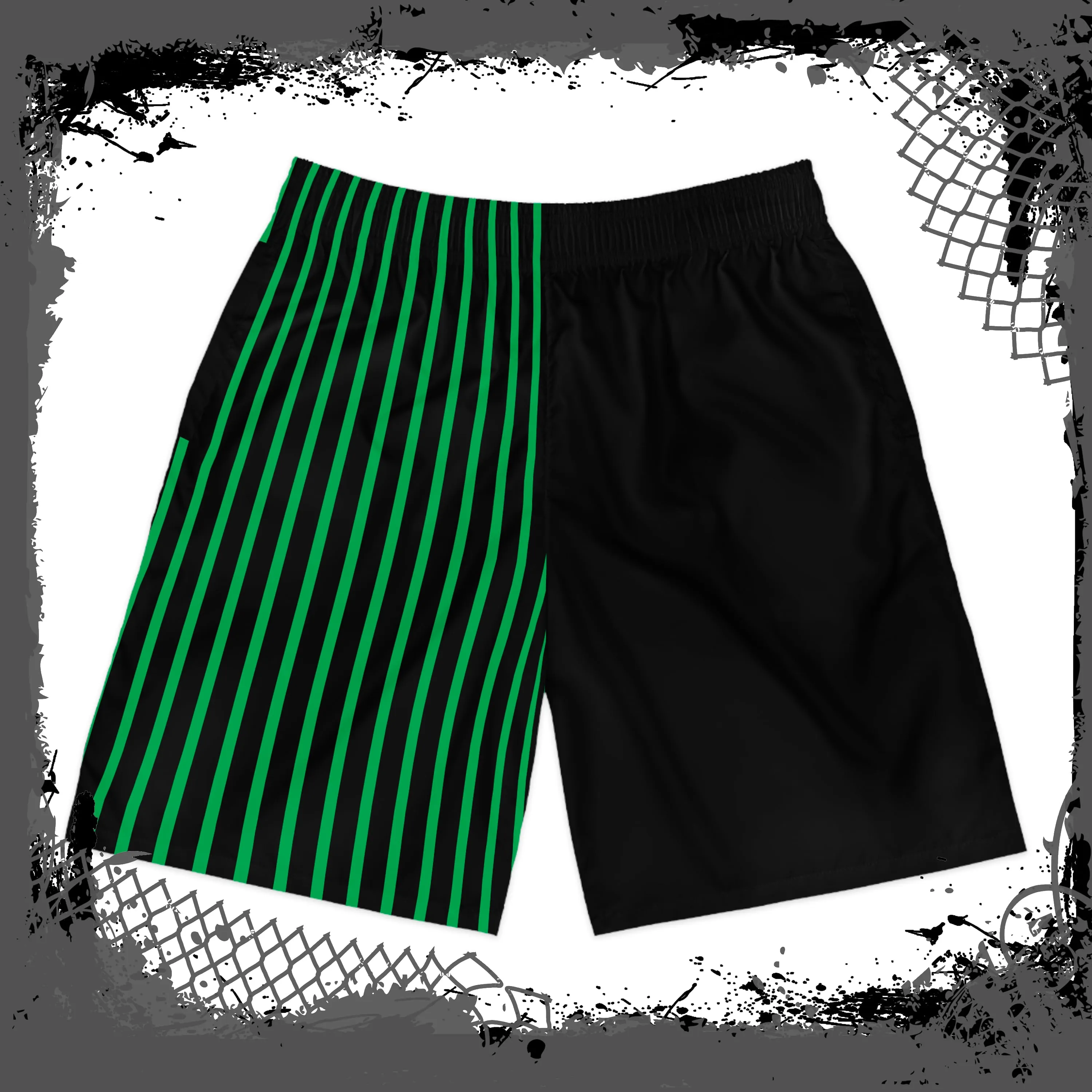 BLK/GRN "Slick" Shorts