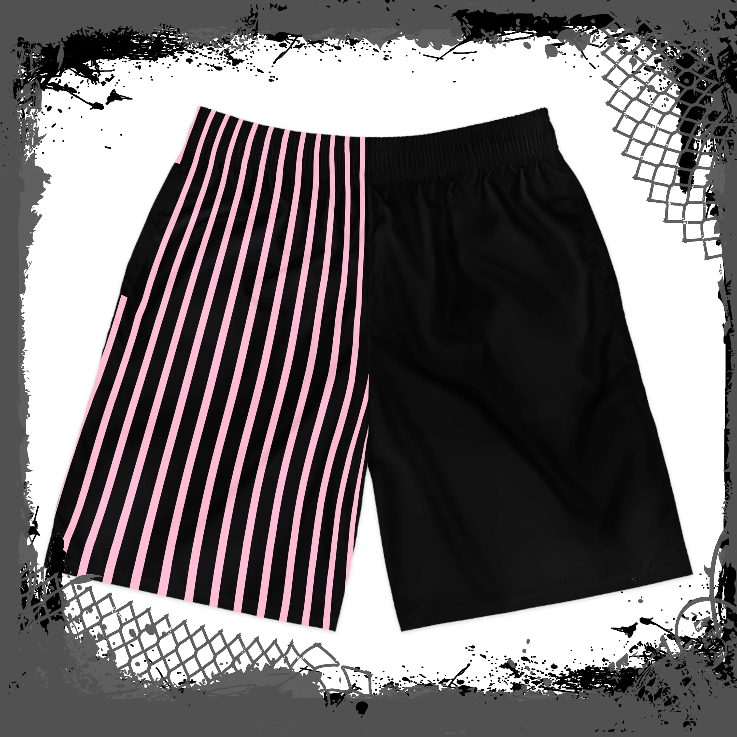BLK/PNK "Slick" Shorts