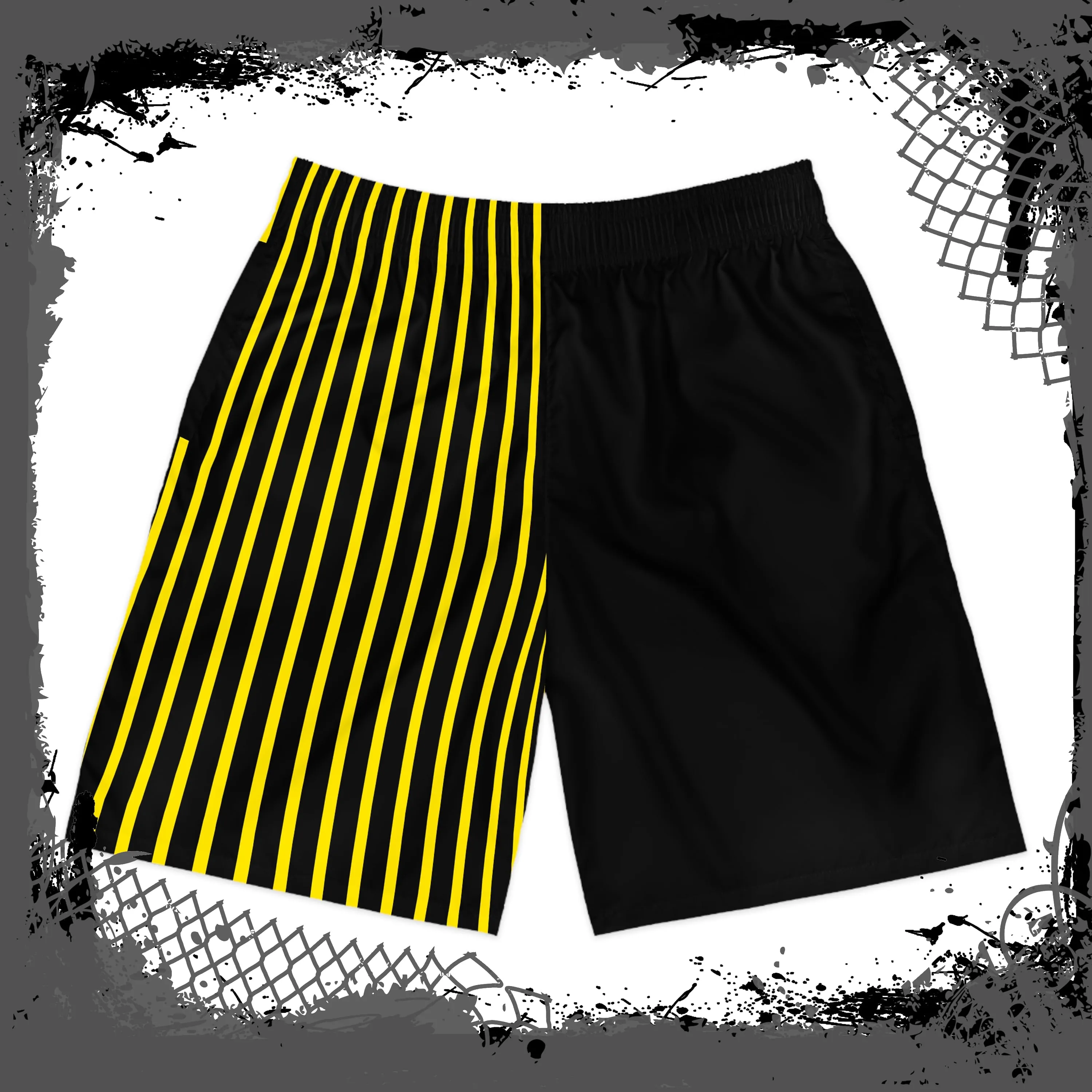 BLK/YEL "Slick" Shorts
