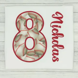 Boys Birthday Baseball Shirt (age 1-9)
