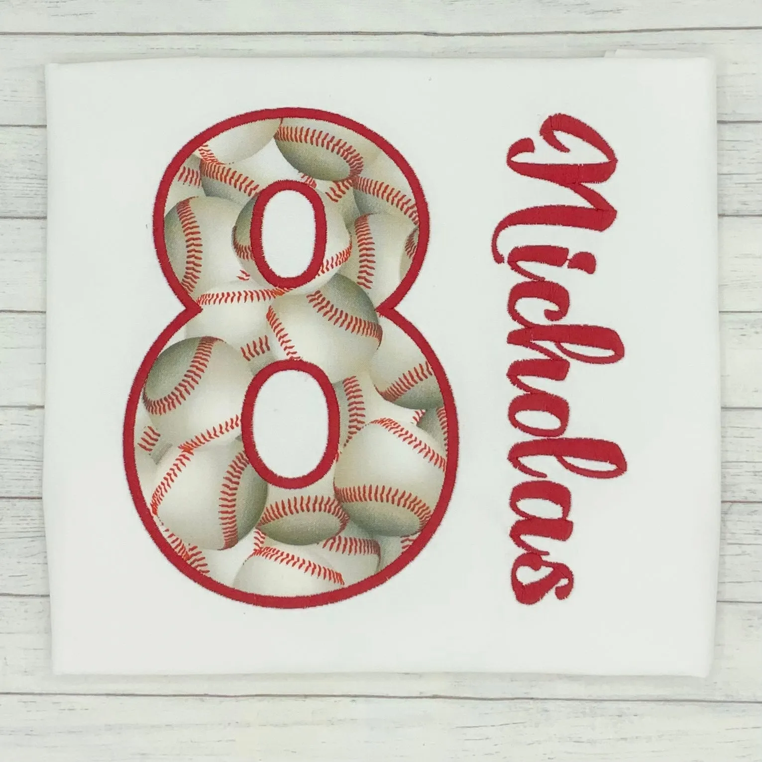 Boys Birthday Baseball Shirt (age 1-9)