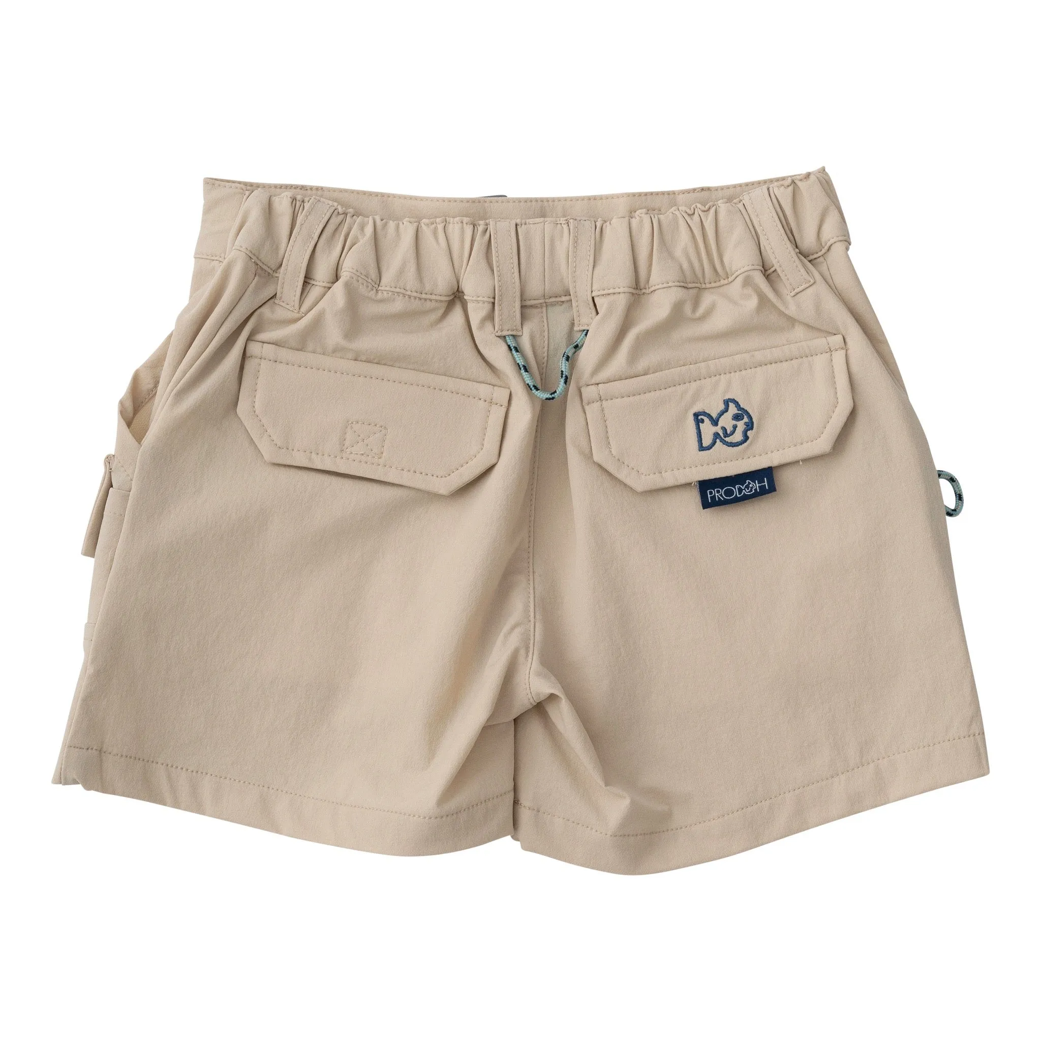 Boy's Inshore Performance Short in Classic Ancient Scroll Khaki