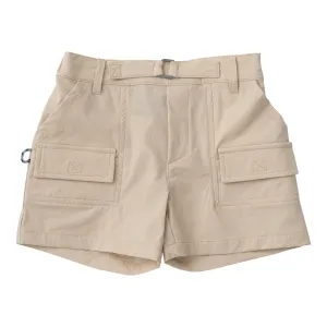 Boy's Inshore Performance Short in Classic Ancient Scroll Khaki