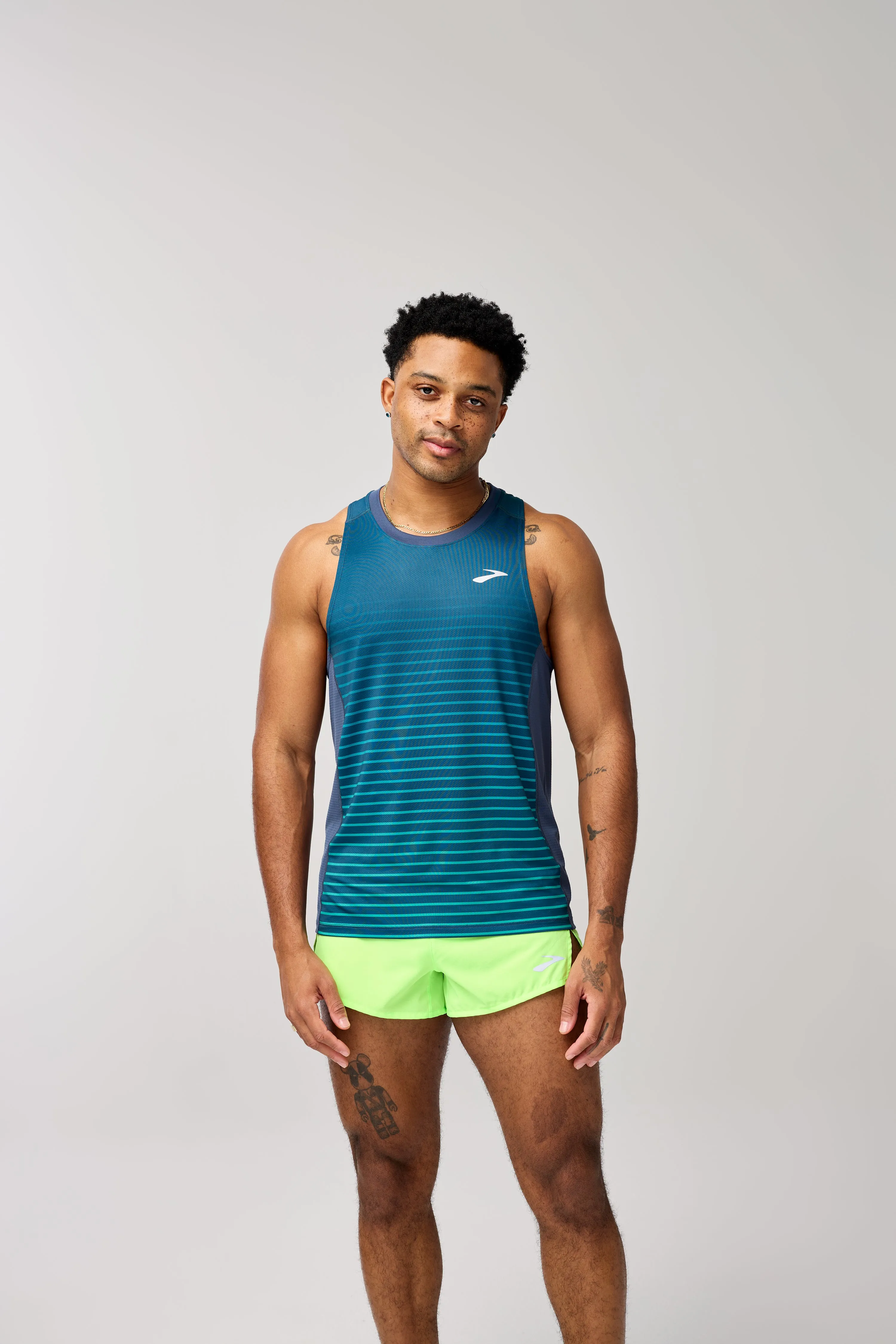 Brooks | Atmosphere Singlet 3.0 | Men's | Setting Stripe