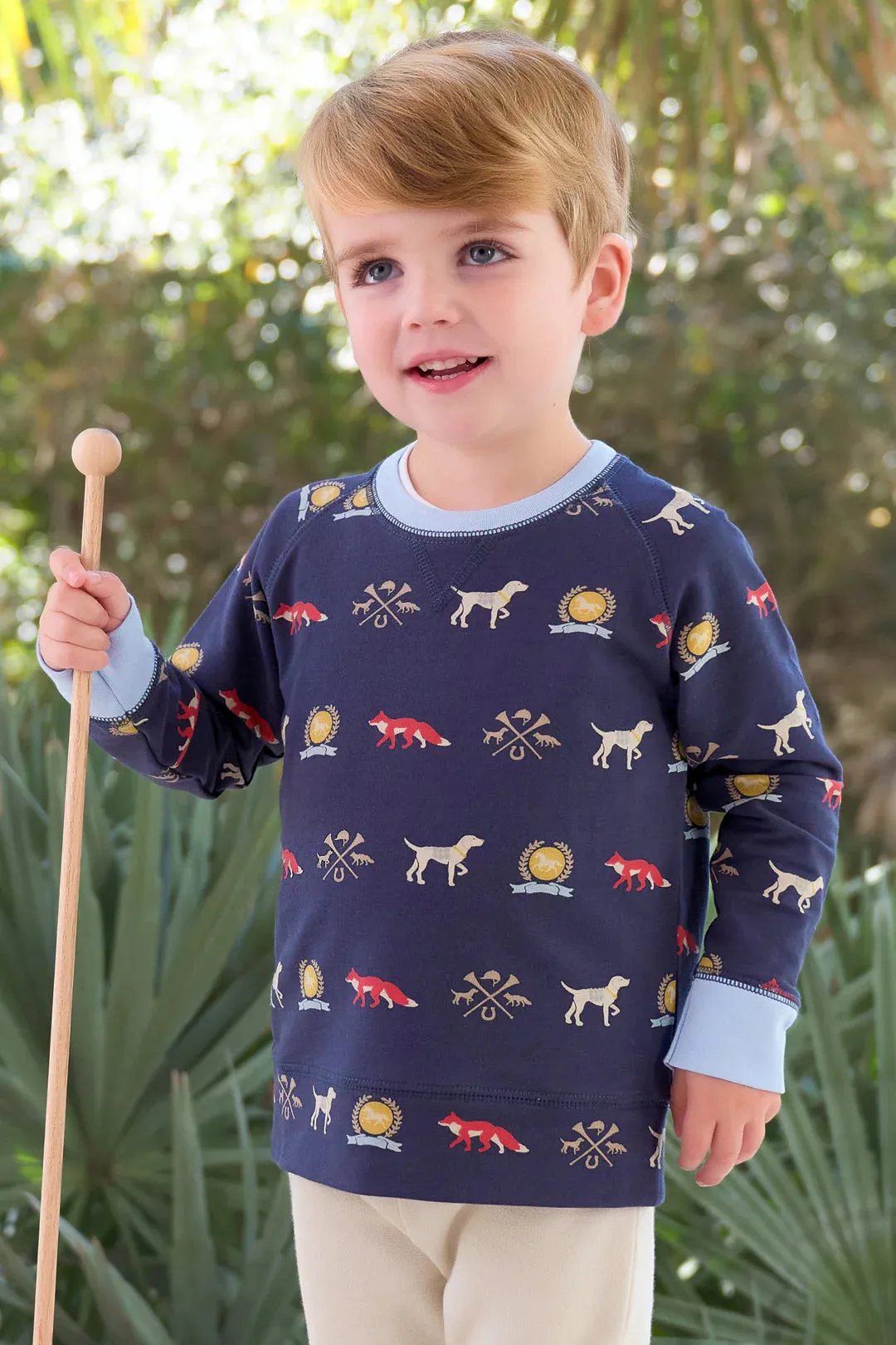 Cassidy Comfy Crewneck (Unisex), Hyde Park Hunt Club with Beale Street Blue