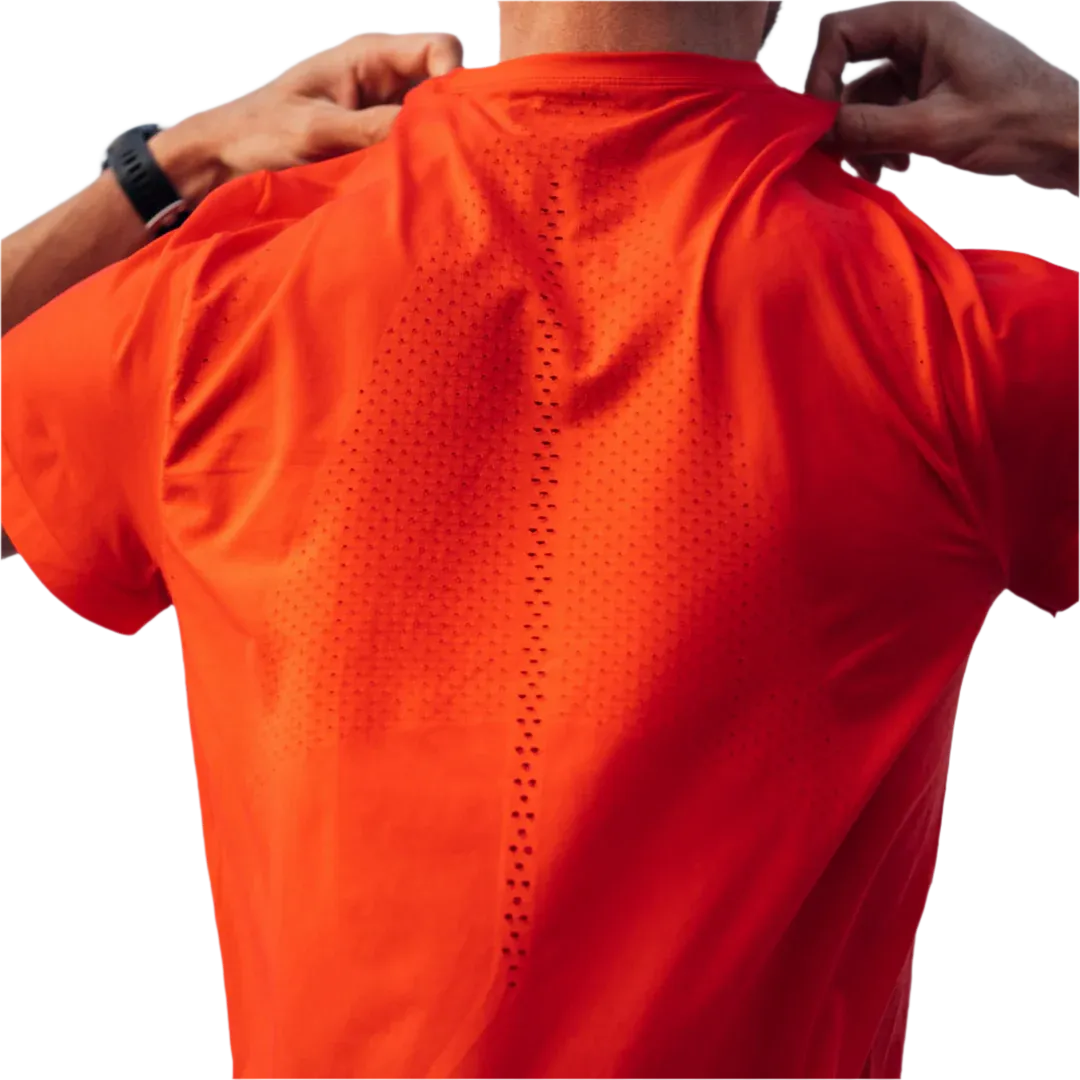 CEP | Run Ultralight Short Sleeve Shirt | Men's | Lava