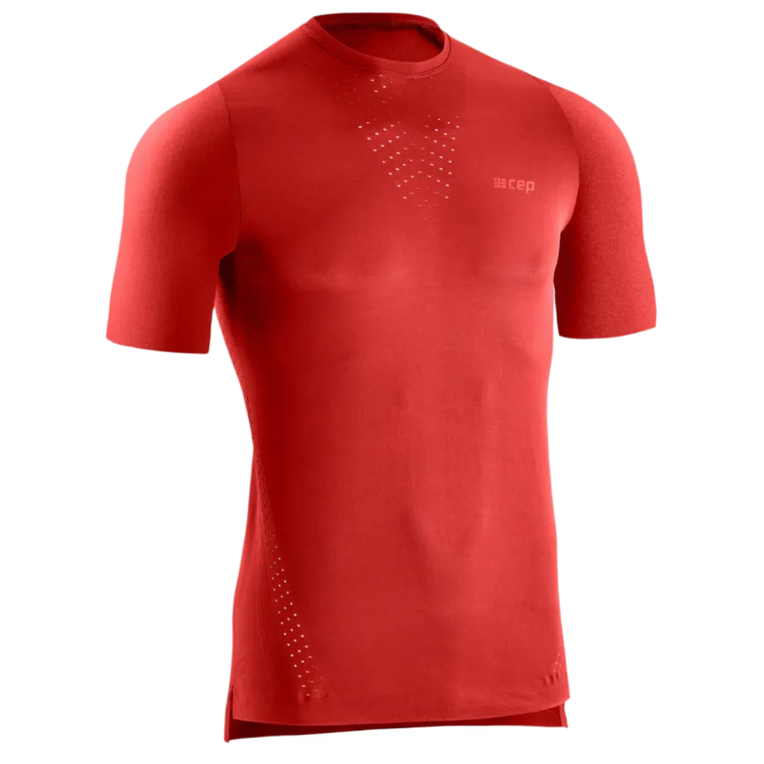 CEP | Run Ultralight Short Sleeve Shirt | Men's | Lava