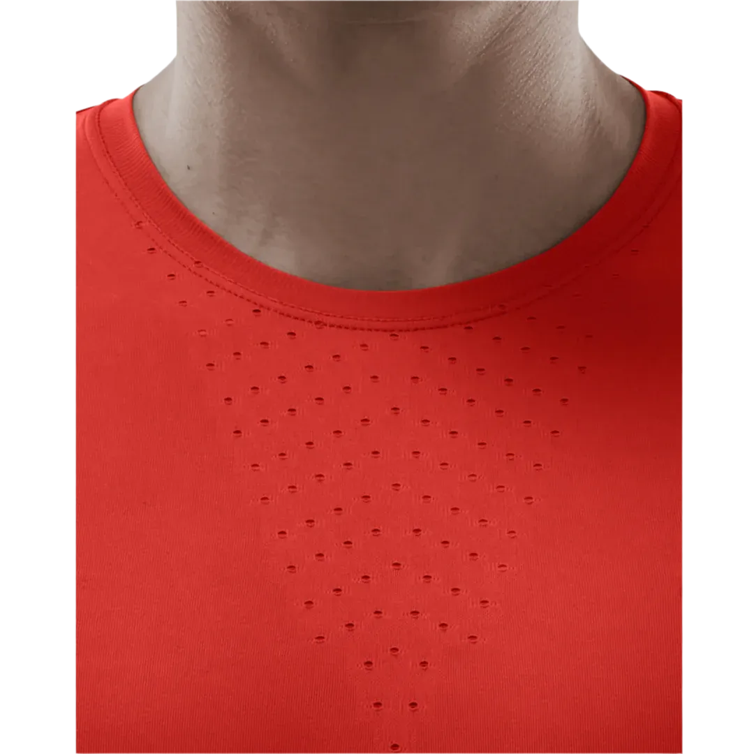CEP | Run Ultralight Short Sleeve Shirt | Men's | Lava