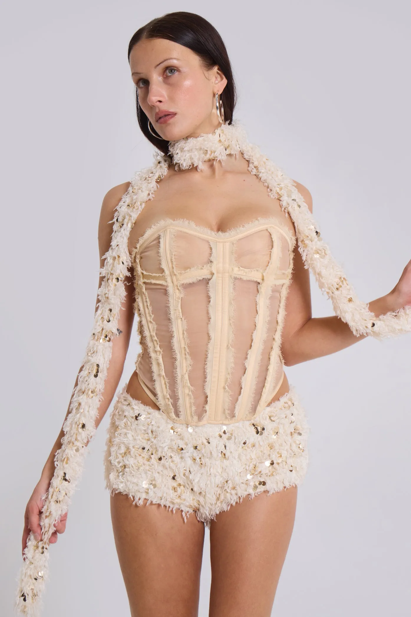 Champagne Mini Bloomer Shorts