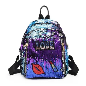 Charming  Festivals Color Changing Shinning Sequined Women Backpack