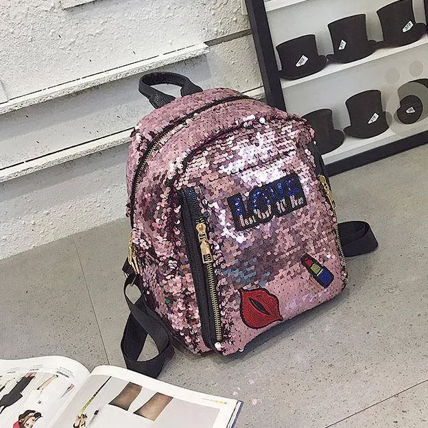 Charming  Festivals Color Changing Shinning Sequined Women Backpack