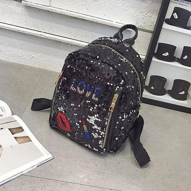 Charming  Festivals Color Changing Shinning Sequined Women Backpack