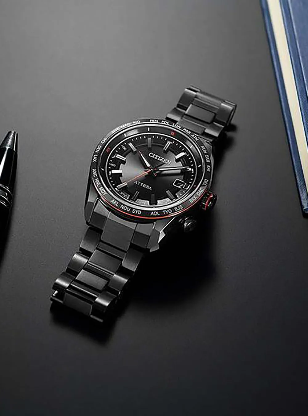 CITIZEN ATTESA ACT LINE BLACK TITANIUM™ SERIES CB0286-61E MADE IN JAPAN JDM