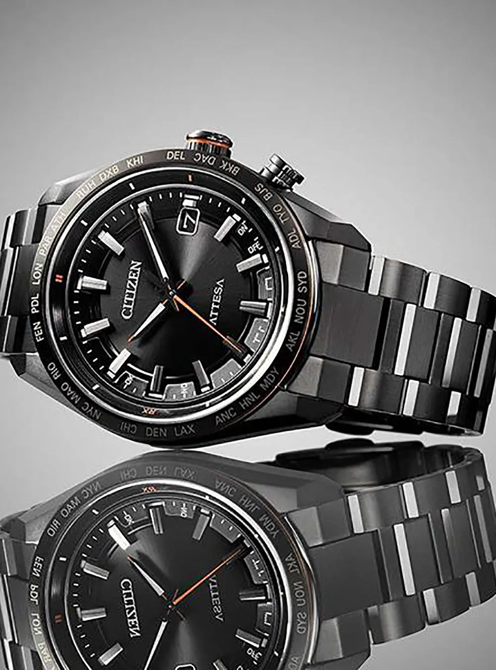 CITIZEN ATTESA ACT LINE BLACK TITANIUM™ SERIES CB0286-61E MADE IN JAPAN JDM