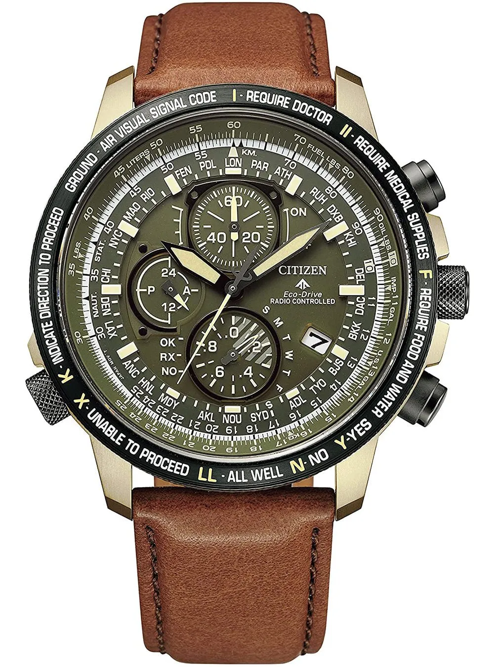 CITIZEN PROMASTER ECO-DRIVE RADIO CLOCK DIRECT FLIGHT AT8194-11X JAPAN MOV'T JDM