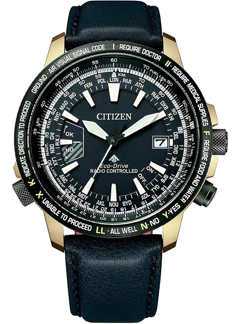 CITIZEN PROMASTER ECO-DRIVE RADIO CLOCK DIRECT FLIGHT CB0204-14L JAPAN MOV'T JDM