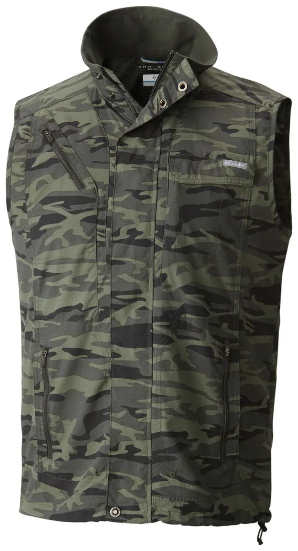 Columbia Men Green Silver Ridge Printed Vest