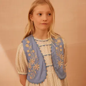 Cotton Bonnie Gilet - Cornflower