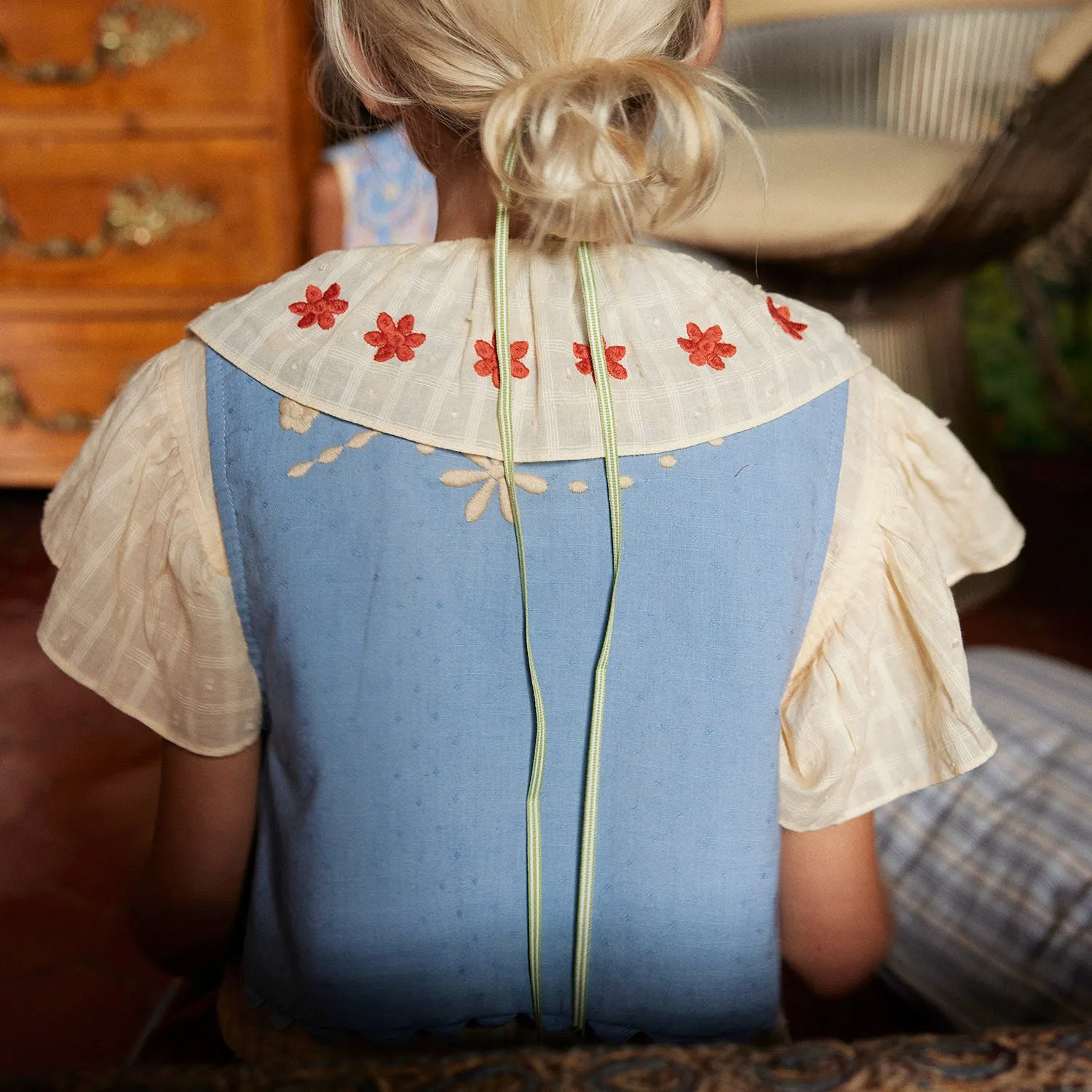 Cotton Bonnie Gilet - Cornflower