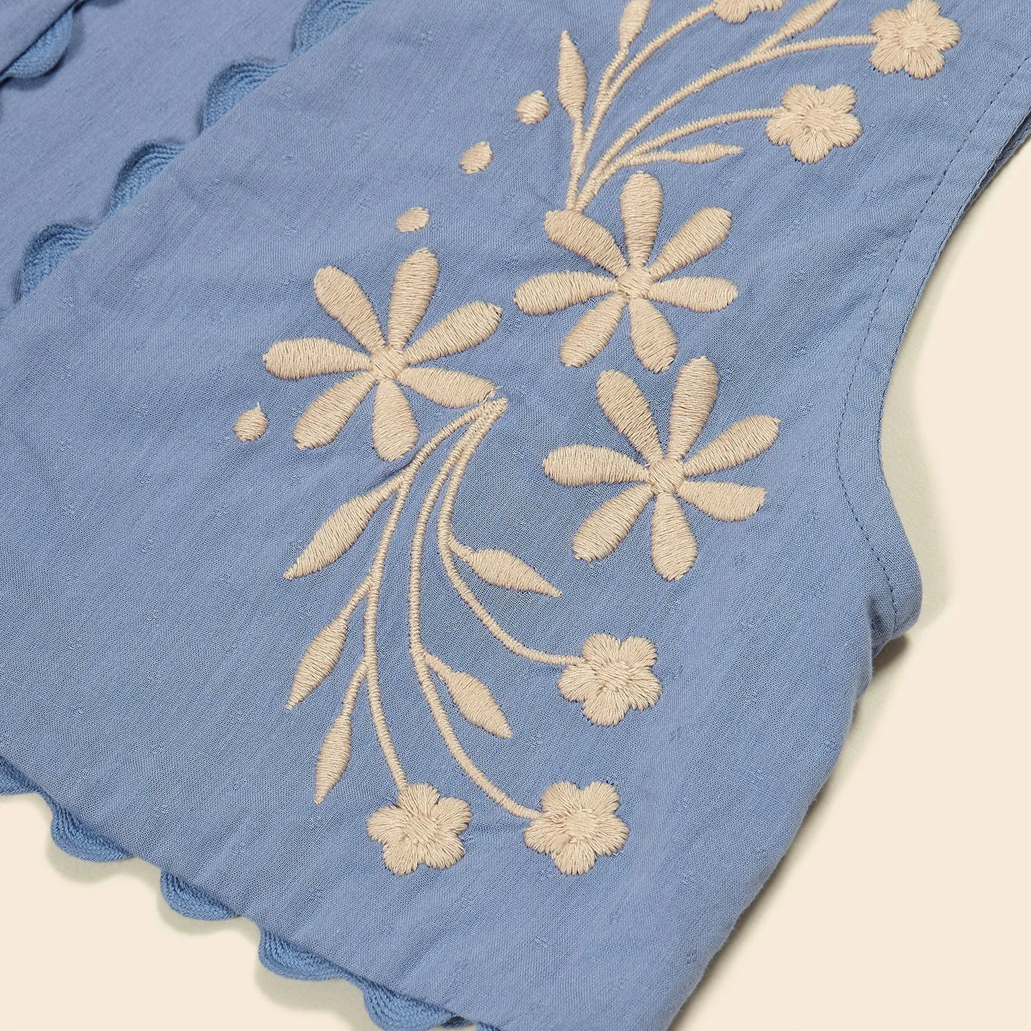 Cotton Bonnie Gilet - Cornflower
