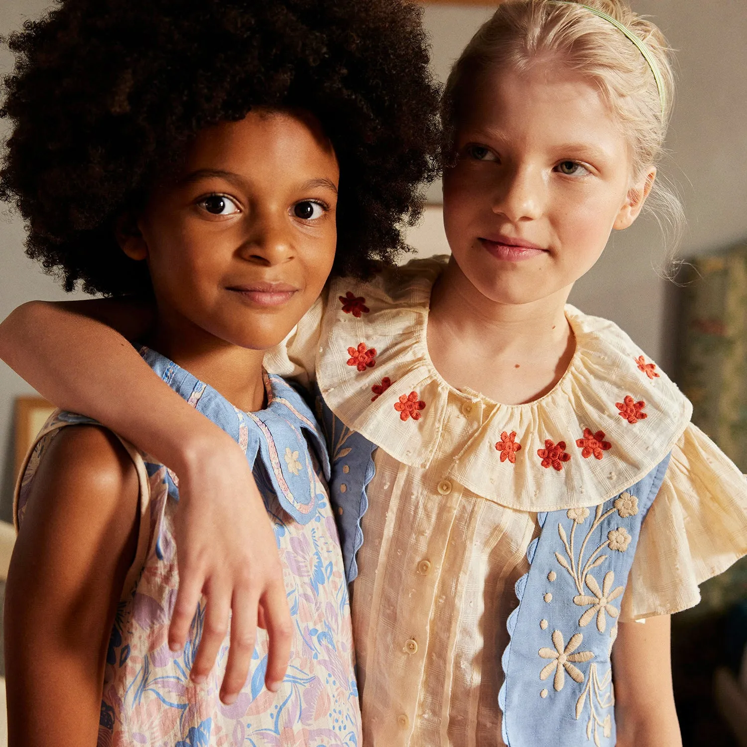 Cotton Bonnie Gilet - Cornflower