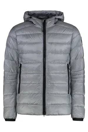Crofton hooded techno fabric down jacket - Black Label