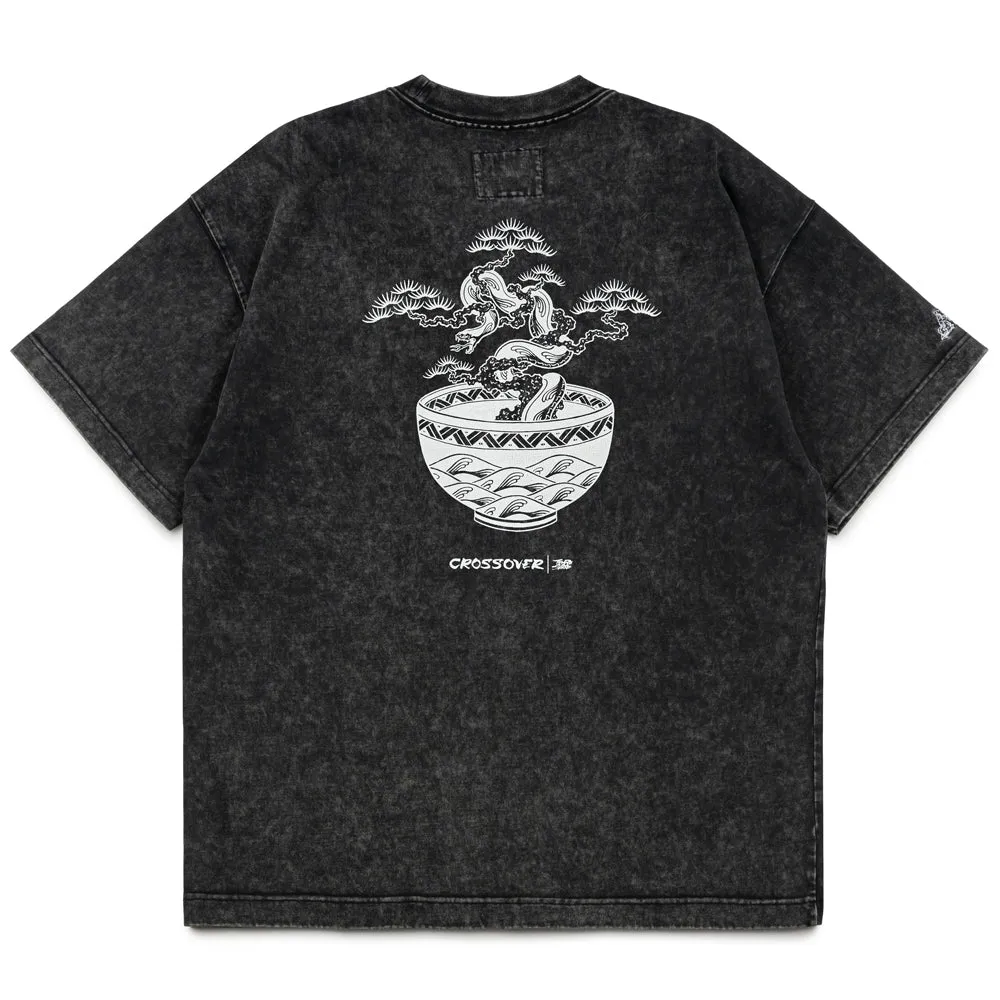 Crossover x Temple of Skate 'The Bonsai' Tee | Black Faded