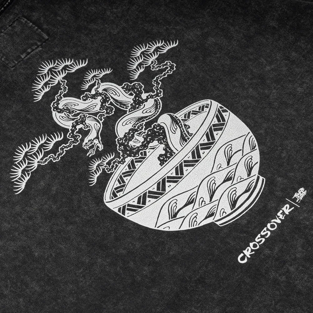 Crossover x Temple of Skate 'The Bonsai' Tee | Black Faded