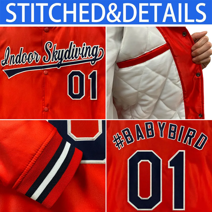 Custom Graffiti Pattern Flame Personalized Stitched Name Number Bomber Jackets Men's Varsity Full-Snap Jacket